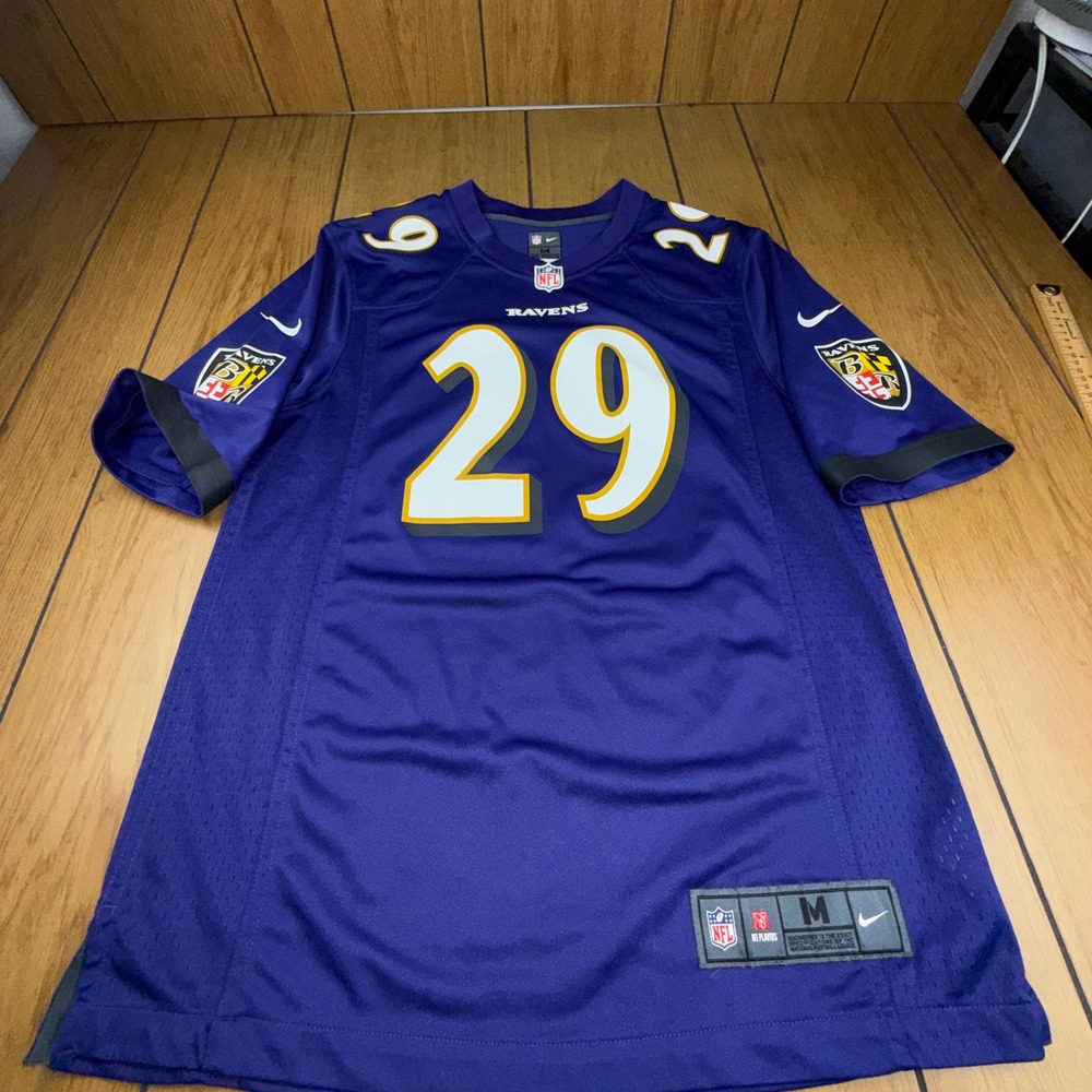 Nike NFL Baltimore Ravens Earl Thomas III 29 Jersey Purple Mens Medium